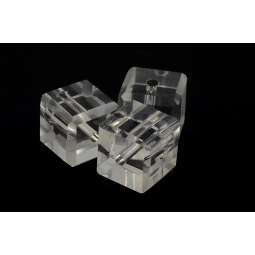 GLASS CUBE 8MM, TRANSPARENT CLEAR